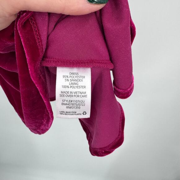 BCX Junior Velvet PinkCocktail Party Mini Dress Cold Shoulder Small NWT - Picture 8 of 11